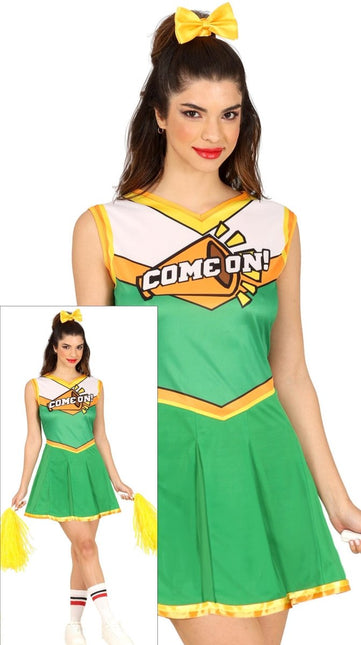 Cheerleader Jurk Groen Dames van Fiestas Guirca koop je bij Partywinkel
