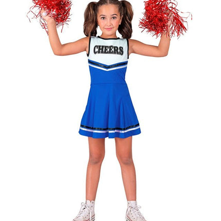 Cheerleader Kostuum Blauw Kind van Widmann koop je bij Partywinkel