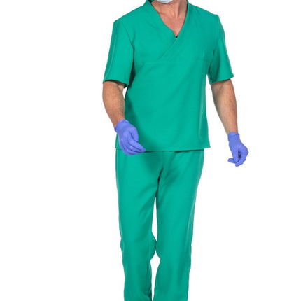 Chirurg Kostuum Groen Heren 4 delig van Wilbers & Wilbers koop je bij Partywinkel
