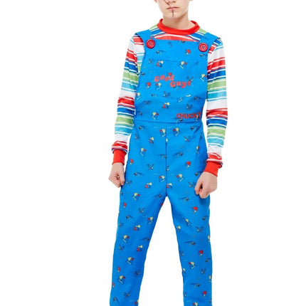 Chucky Costume, Blauw Kind van Smiffys koop je bij Partywinkel