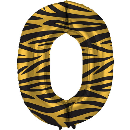 Cijfer Ballon 0 Jaar Tijger Leeg 86cm van Folat koop je bij Partywinkel