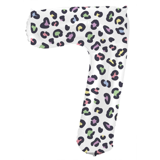 Cijfer Ballon 7 Jaar Panter Leeg 86cm van Folat koop je bij Partywinkel