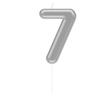 Cijferkaars - 7 zilver van Paper Dreams koop je bij Partywinkel
