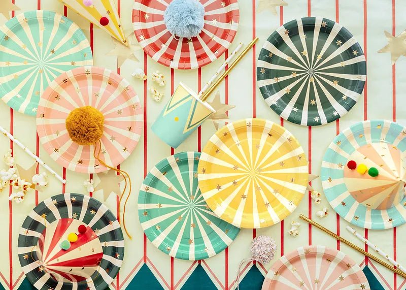 Circus Borden 18cm 6st van Partydeco koop je bij Partywinkel