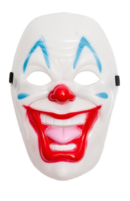 Clowns Masker Rood Blauw van Partychimp koop je bij Partywinkel