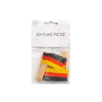 Cocktailprikkers Duitsland 8cm 50st van WeFiesta koop je bij Partywinkel