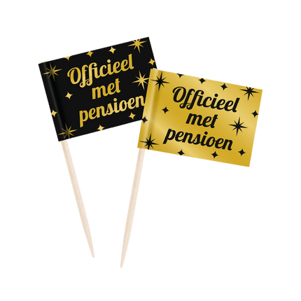 Cocktailprikkers Pensioen 6,5cm 50st van Paper Dreams koop je bij Partywinkel
