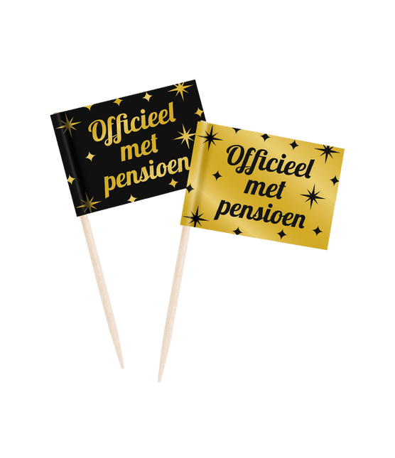 Cocktailprikkers Pensioen 6,5cm 50st van Paper Dreams koop je bij Partywinkel