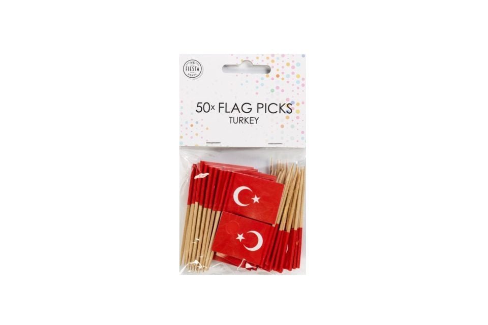 Cocktailprikkers Turkije 8cm 50st van WeFiesta koop je bij Partywinkel