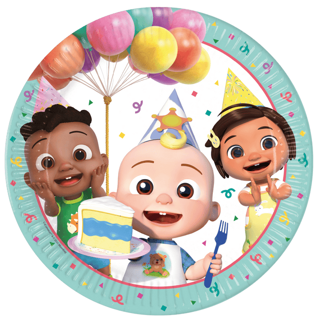 Cocomelon Borden 23cm 8st van Procos koop je bij Partywinkel