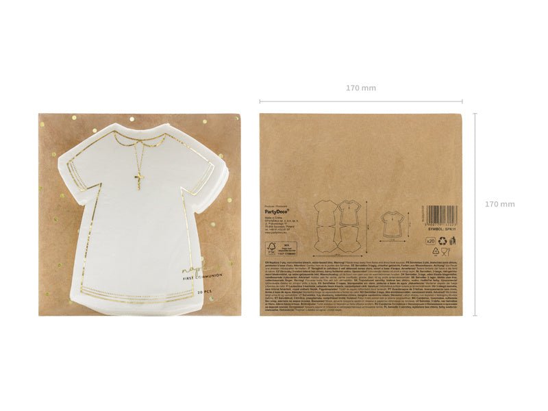 Communie Servetten 16cm 20st van Partydeco koop je bij Partywinkel