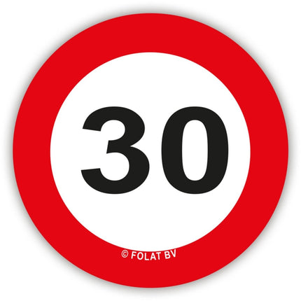 Confetti 30 Jaar Verkeersbord 48st van Folat koop je bij Partywinkel