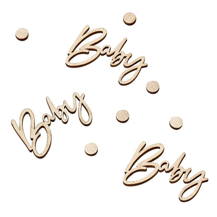 Confetti Baby Hout 18st van Ginger Ray koop je bij Partywinkel