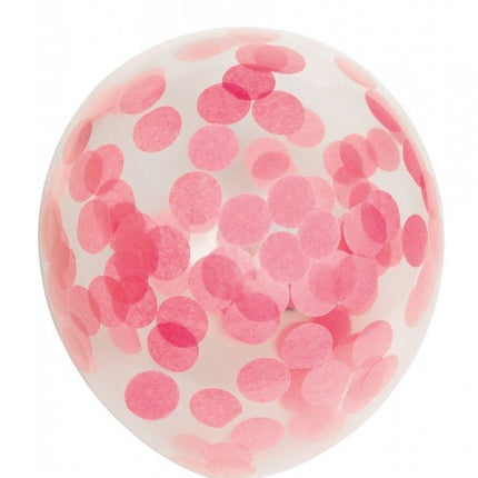 Confetti Ballonnen Lichtroze 30cm 6st van WeFiesta koop je bij Partywinkel