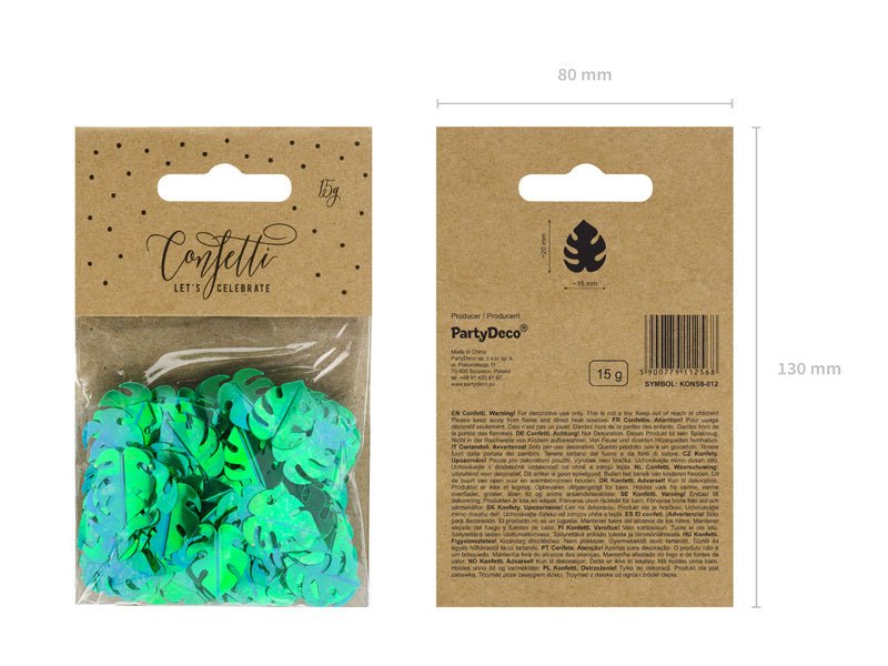 Confetti Blad Groen van Partydeco koop je bij Partywinkel