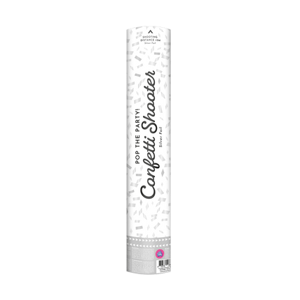 Confetti kanon 40 cm - Zilver folie van Paper Dreams koop je bij Partywinkel