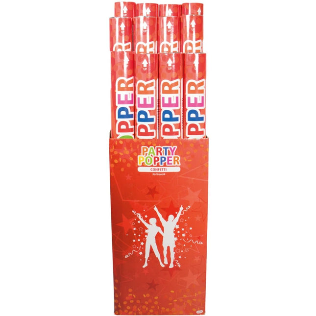 Confetti Kanon Rood 57cm van Folat koop je bij Partywinkel