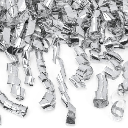 Confetti Kanon Serpentine Zilver 80cm van Partydeco koop je bij Partywinkel