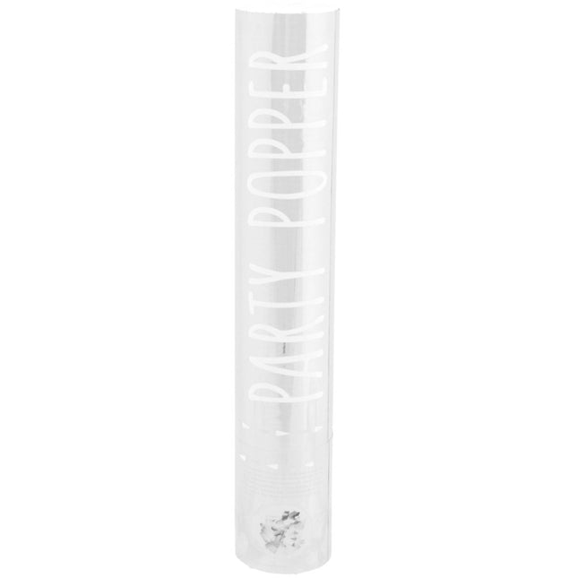 Confetti Kanon Zilver 28cm van Folat koop je bij Partywinkel