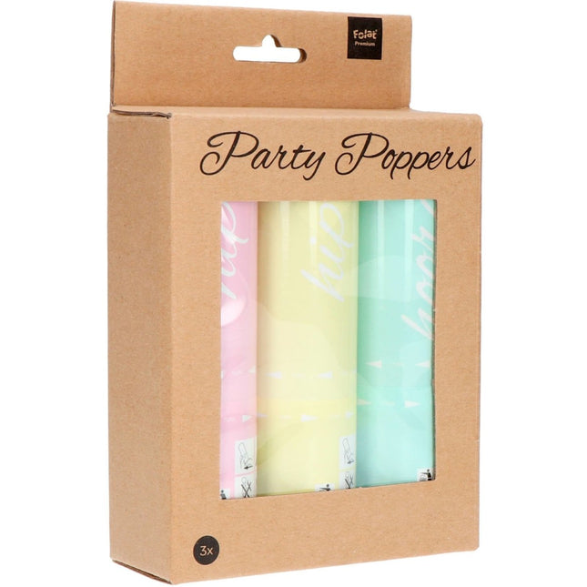 Confetti Kanonnen Set Pastel 15cm 3st van Folat koop je bij Partywinkel
