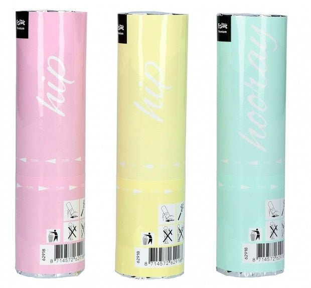 Confetti Kanonnen Set Pastel 15cm 3st van Folat koop je bij Partywinkel