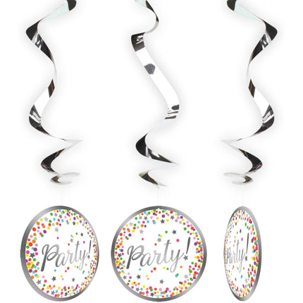 Confetti Party Hangdecoratie 3st van Folat koop je bij Partywinkel