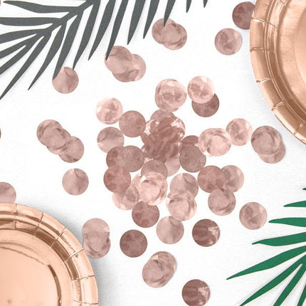 Confetti Rond Rose Goud van Partydeco koop je bij Partywinkel
