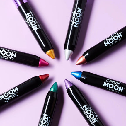 Cosmic Moon Metallic Body Crayons Purple 3.2g van Moon Creations koop je bij Partywinkel