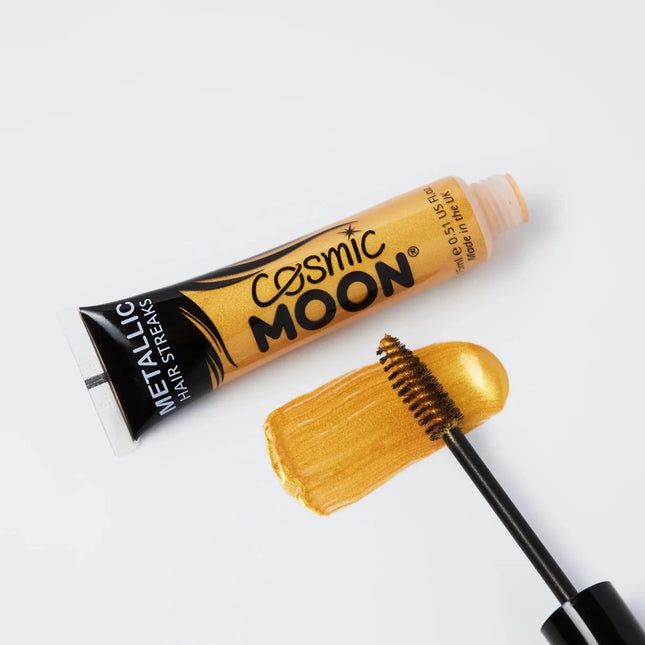 Cosmic Moon Metallic Hair Streaks Gold 15ml van Moon Creations koop je bij Partywinkel