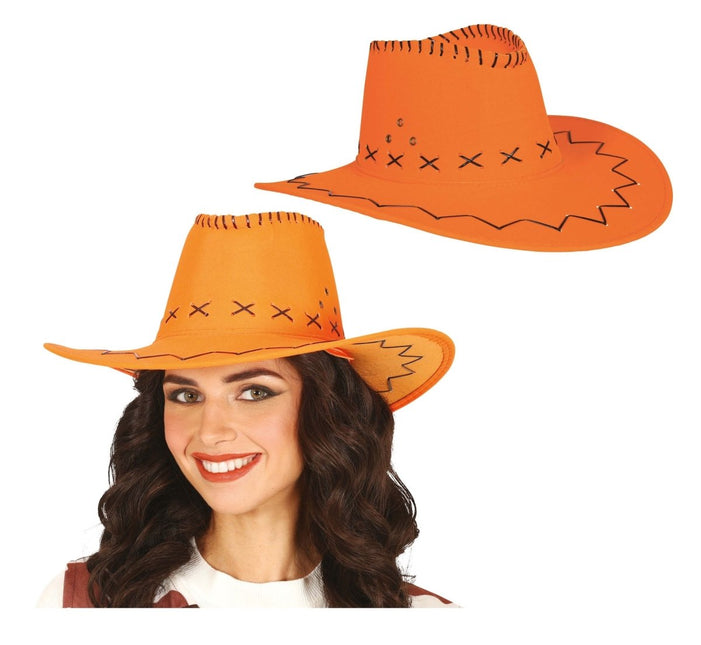 Cowboy Hoed Oranje van Fiestas Guirca koop je bij Partywinkel