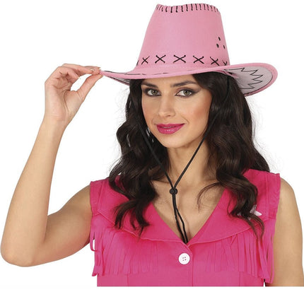 Cowboy Hoed Roze van Fiestas Guirca koop je bij Partywinkel