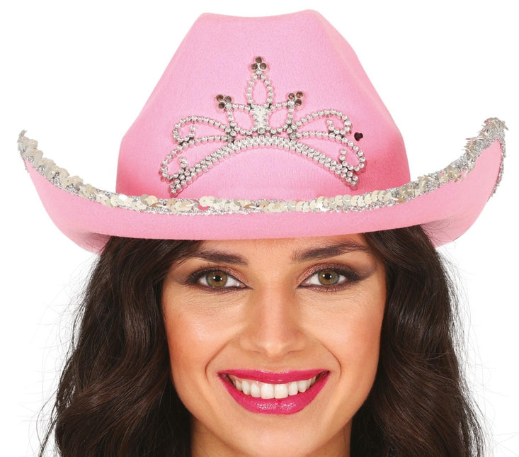 Cowboy Hoed Roze Dames van Fiestas Guirca koop je bij Partywinkel