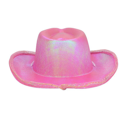 Cowboy Hoed Roze Pearl Led van Boland koop je bij Partywinkel