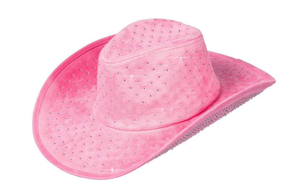 Cowboy Hoed Roze Strass van Wilbers & Wilbers koop je bij Partywinkel