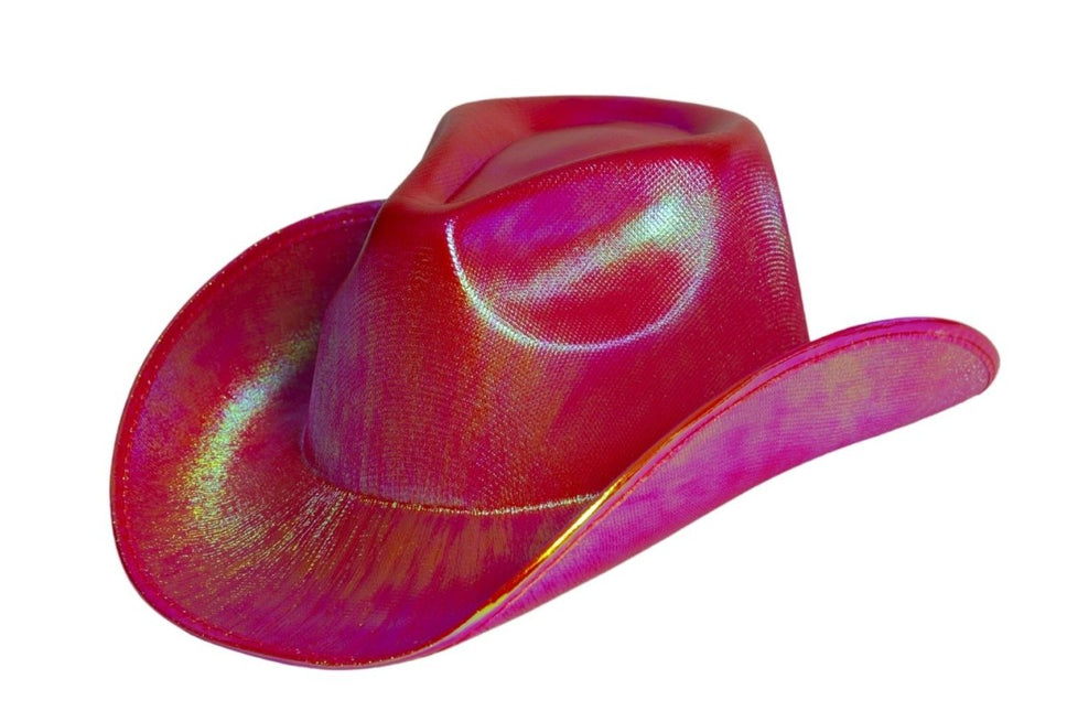 Cowboy Hoed Shiny Rood van Partychimp koop je bij Partywinkel