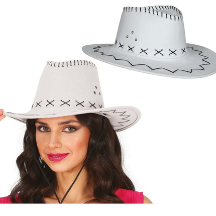 Cowboy Hoed Wit van Fiestas Guirca koop je bij Partywinkel