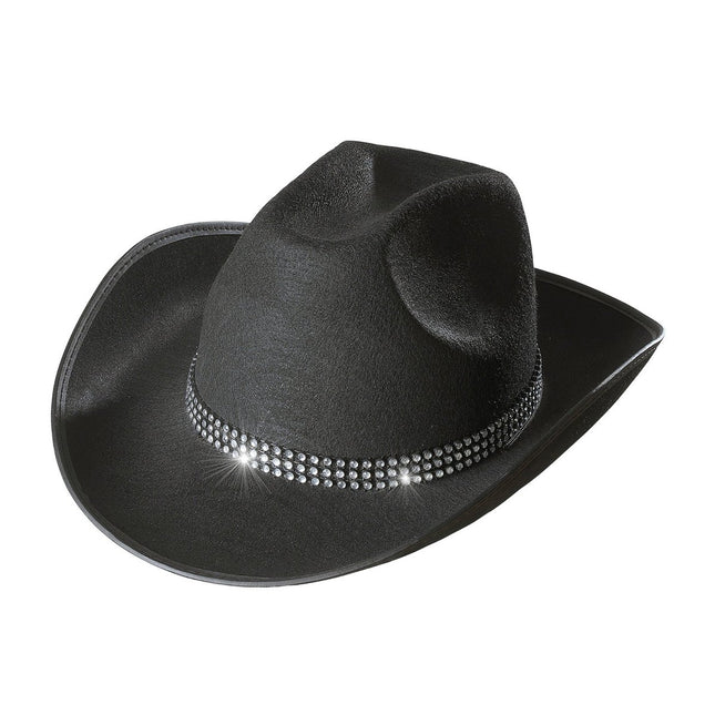 Cowboy Hoed Zwart Diamanten van Widmann koop je bij Partywinkel