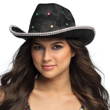 Cowboy Hoed Zwart Diamanten van Boland koop je bij Partywinkel