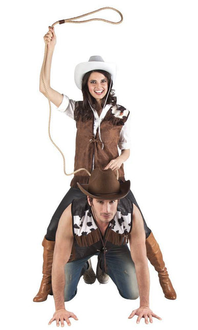 Cowboy Vest Zwart L/XL van Boland koop je bij Partywinkel