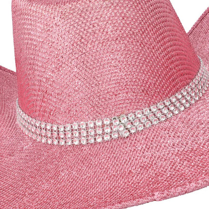 Cowboyhoed Midnight roze van Boland koop je bij Partywinkel