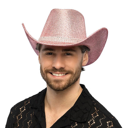 Cowboyhoed Midnight roze van Boland koop je bij Partywinkel