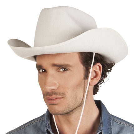 Cowboyhoed Rodeo Wit van Boland koop je bij Partywinkel