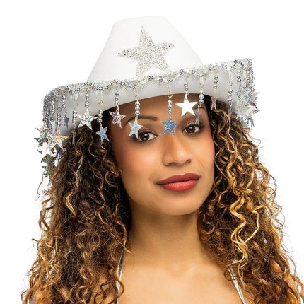 Cowboyhoed Stargazing wit van Boland koop je bij Partywinkel