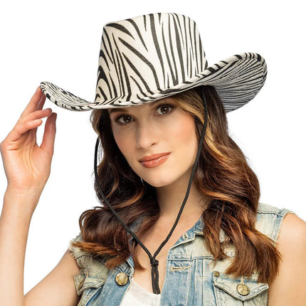 Cowboyhoed Wild zebra van Boland koop je bij Partywinkel
