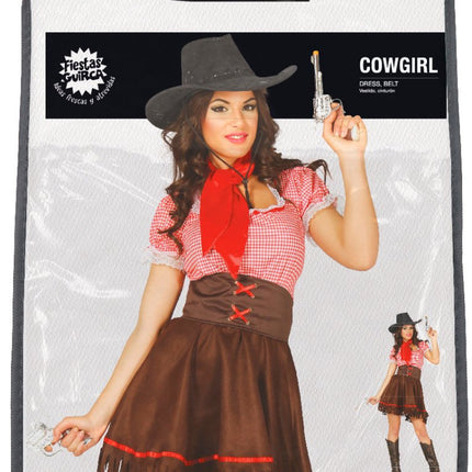 Cowgirl Jurk Bruin Dames van Fiestas Guirca koop je bij Partywinkel