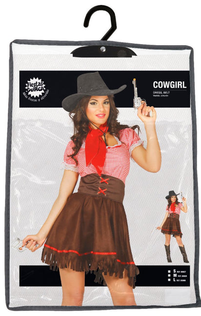 Cowgirl Jurk Bruin Dames van Fiestas Guirca koop je bij Partywinkel