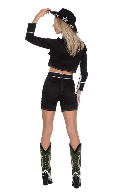 Cowgirl Kostuum Zwart Dames van Wilbers & Wilbers koop je bij Partywinkel