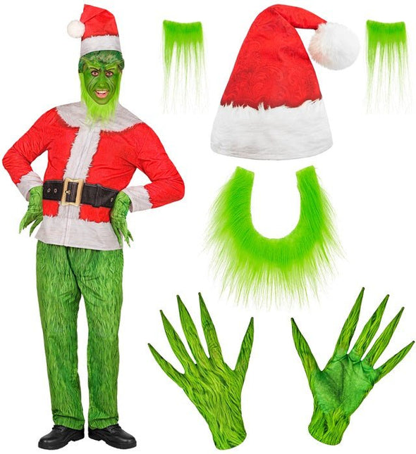 De Grinch Kostuum Rood Groen van Widmann koop je bij Partywinkel