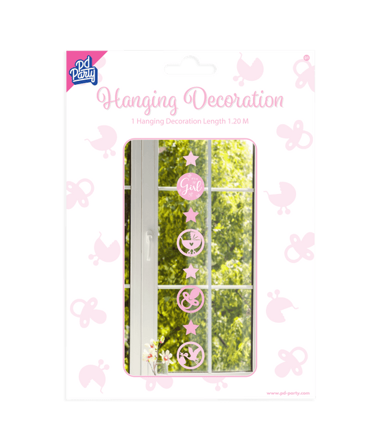 Decoratie Slinger Het Is Een Meisje 30cm 1st van Paper Dreams koop je bij Partywinkel