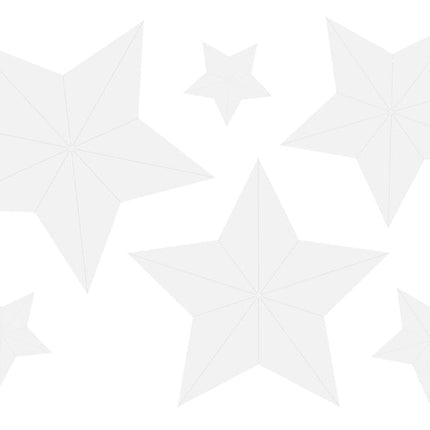 Decoratie Sterren Wit 6st van Partydeco koop je bij Partywinkel